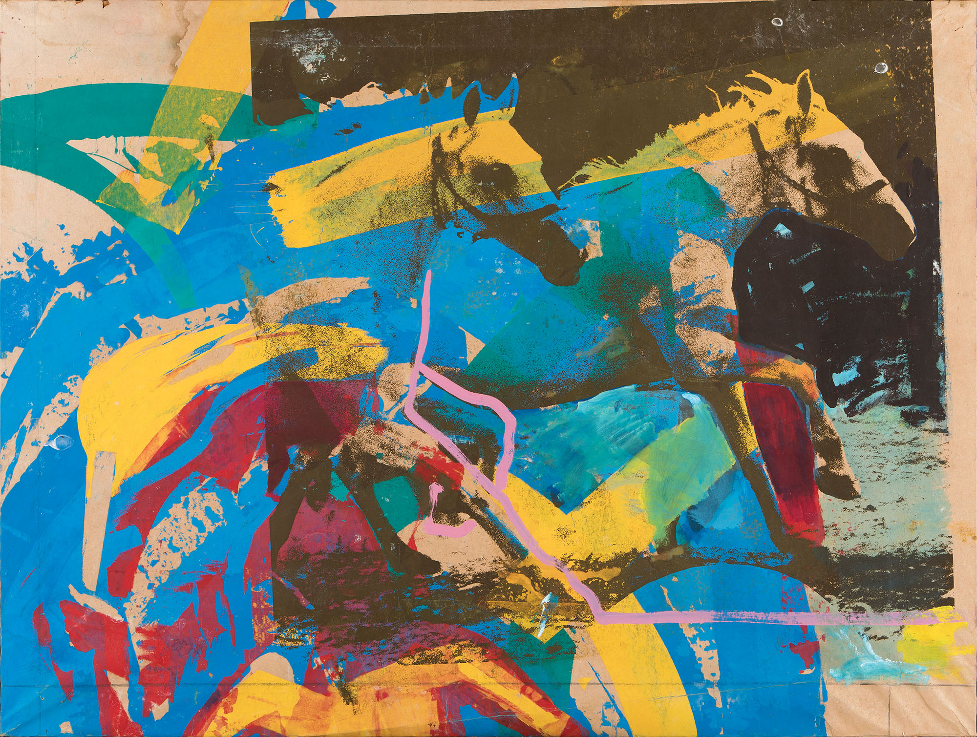 Lipicanca, sitotisk, akril na papirju, 105,5x140 cm, 1995