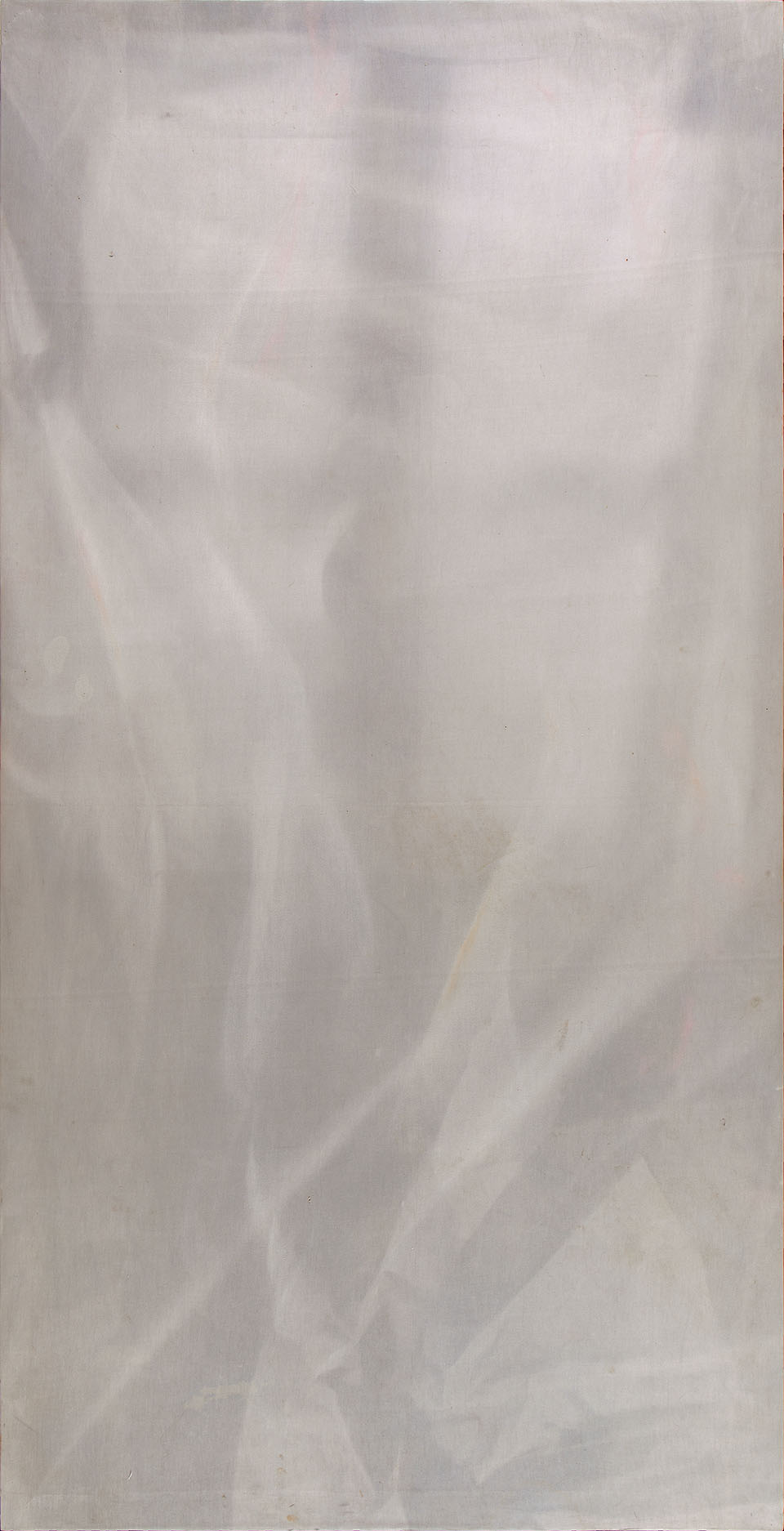 Triptih, Koža spomina - Ogenj, pastel, barvano platno, 234x120 cm, 2004