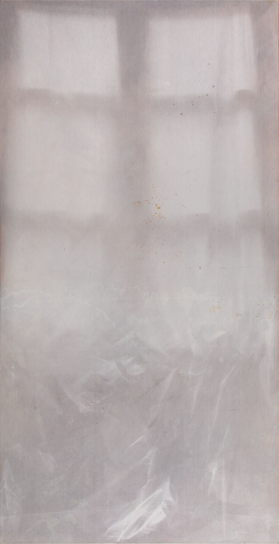 Triptih, Koža spomina - Zrak, pastel, barvano platno, 234x120 cm, 2004