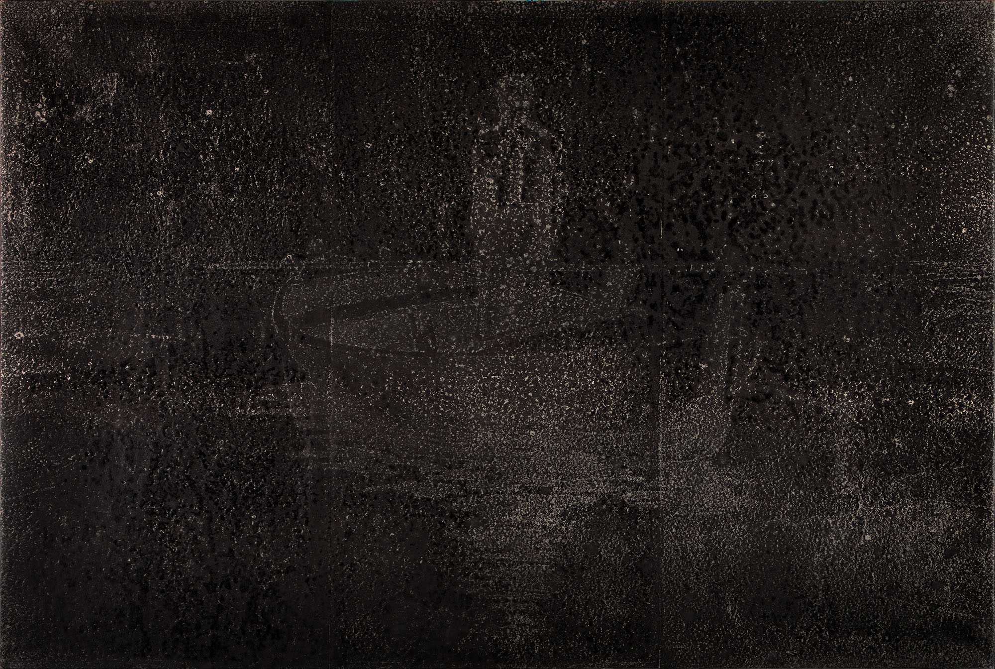 Mediteraneo-4, olje na papirju, monotipija, 100x150 cm, 2018